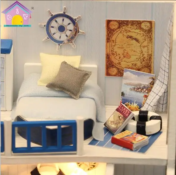 M040 миниатюрные Diy головоломки вилла модель деревянного здания кукольный домик