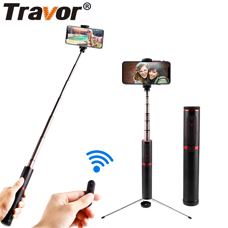 TRAVOR штатив монопод селфи палка Bluetooth портативный ручной селфи палка 3 в 1 для iPhone samsung huawei Xiaomi Android