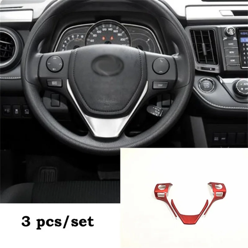 Внутренняя накладка на руль для Toyota RAV4 RAV 4 2014 2015 2016 2017|Хромирование| |