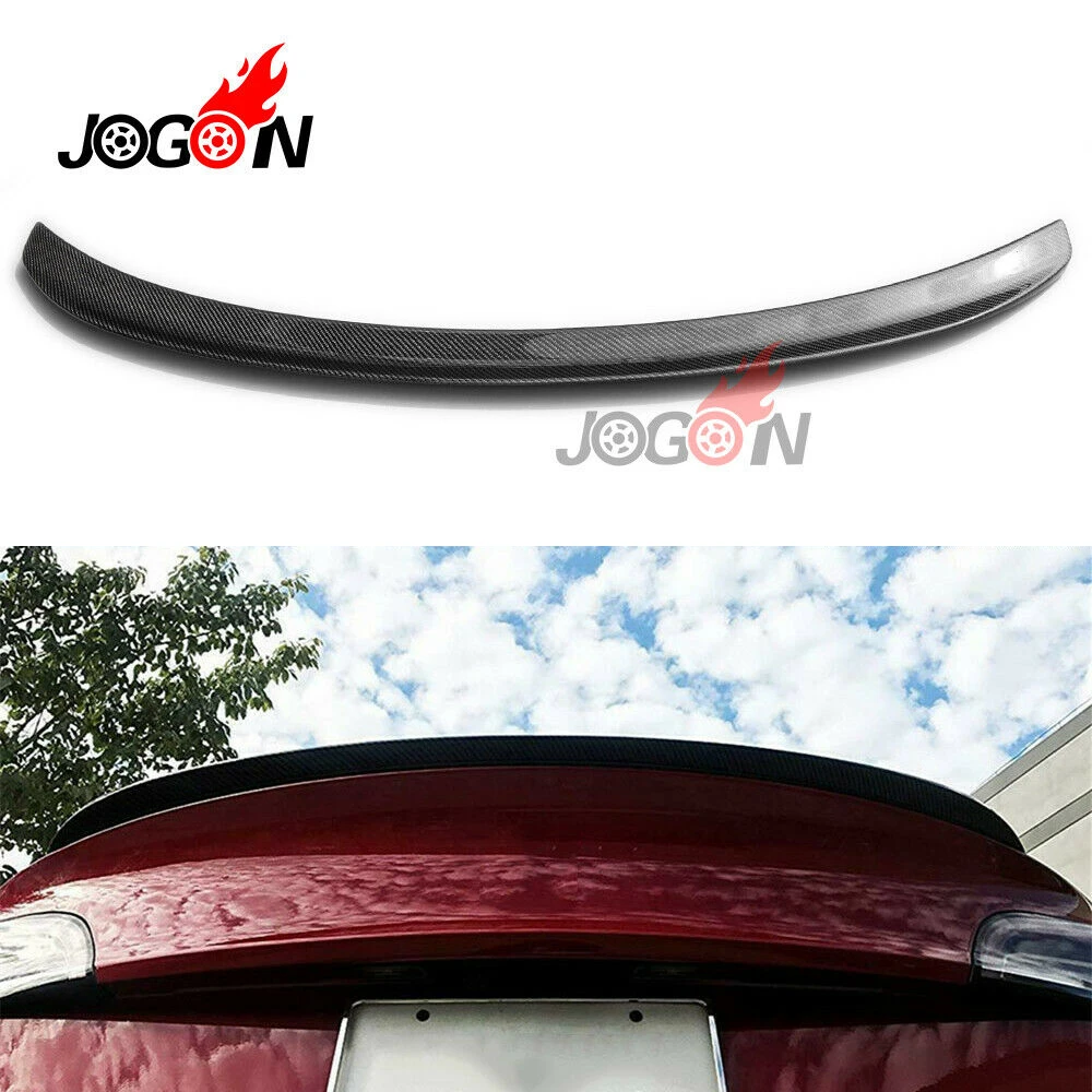 

Rear Boot Lip Spoiler Wing Trim For Tesla Model 3 2017 2018 Protect Real Carbon Fiber