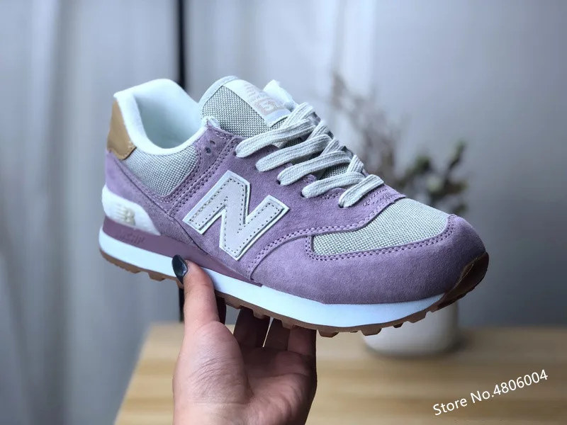 Оригинальные женские кроссовки NEW BALANCE NB574 в стиле ретро; спортивная обувь для отдыха и бега; Размеры 35-39 - Цвет: Pink