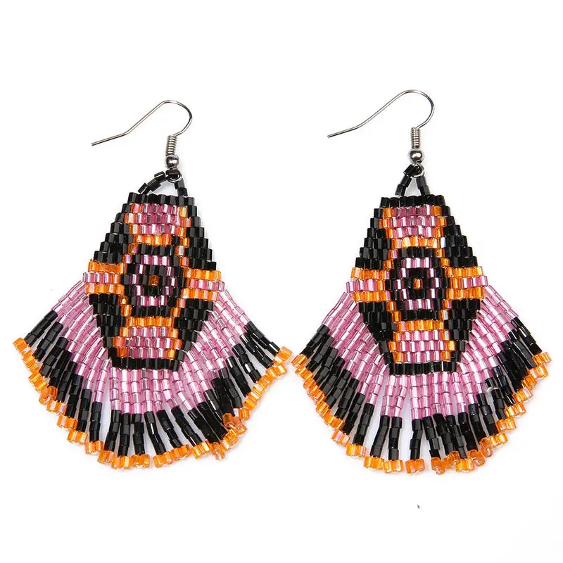 

Vintage Geometric Jewelry Evil Eye Earrings Delicas Beads Women oorbellen Miyuki pendientes Earring boucle d'oreille femme 2019
