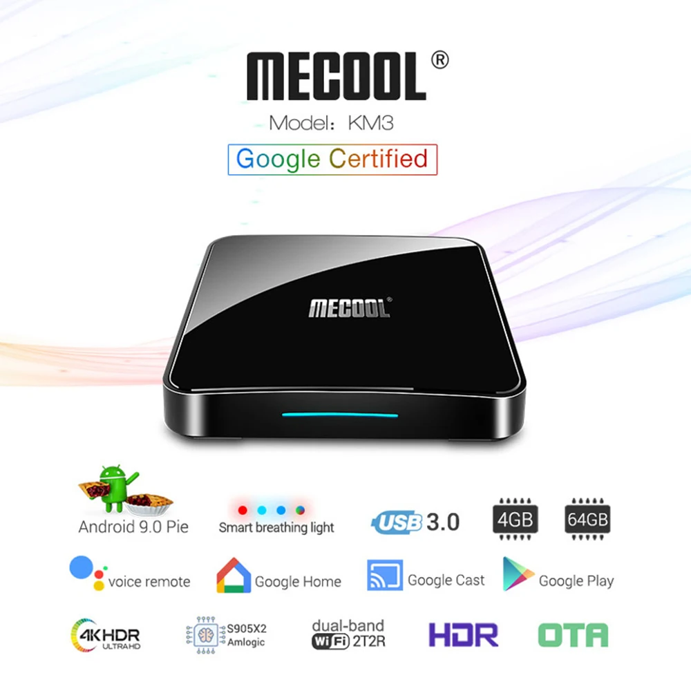 French IPTV France Arabic QHDTV Subscription IP TV KM3 Android TV 9.0 Google Home BT Dual-Band WIFI IPTV France Arabic IPTV Box