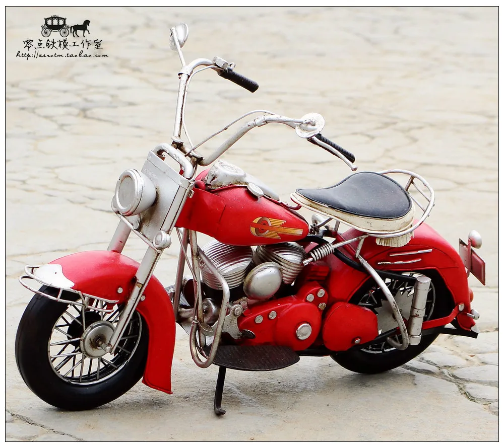 

Retro crafts ornaments 1957 motorcycle model Antique tin ornaments handmade gifts Handmade creative decorations