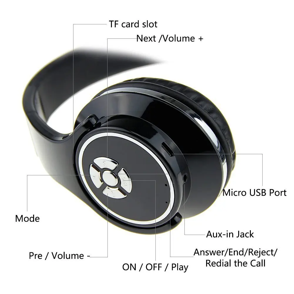 Makescc 2 в 1 Bluetooth динамик + наушники двойного назначения с микрофоном Складной FM