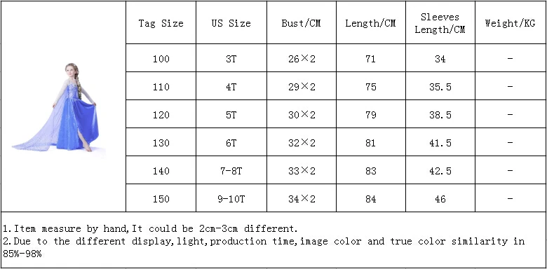 Платье для девочек; костюм принцессы Анны и Эльзы; маскарадные платья принцессы для девочек на Хэллоуин; рождественское праздничное платье для детей; От 3 до 10 лет для девочек
