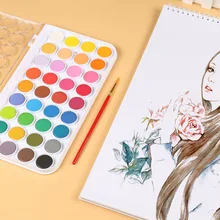 12/16/24/28/36 Цвета однотонные waterolor Краски комплект яркий Цвет Портативный воды Цвет пигмент набор для рисования Краски ing товары для рукоделия