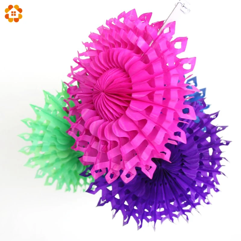 

1PC 12''(30CM) Snowflake Tissue Hollow Hanging Paper Fans For Home Garden Wedding / Kids Birthday Party / Baby Shower Decoration