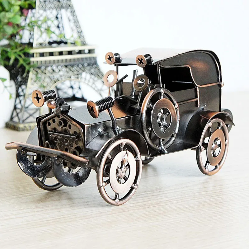 

Restoring Ancient Ways Manual Old Car model Iron Handicrafts Creativity Home Sitting Room Office Furnishing Articles Decorations
