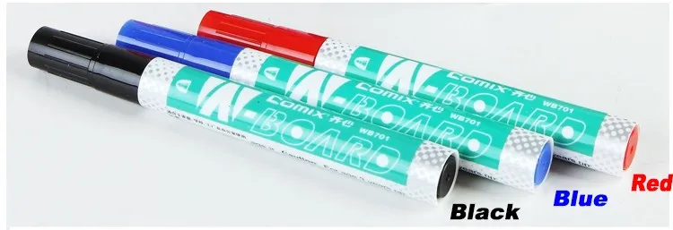 12 шт./лот 3-Цвет маркер на водной основе маркер для доски, цвета: черный, красный, синий, BBB00011