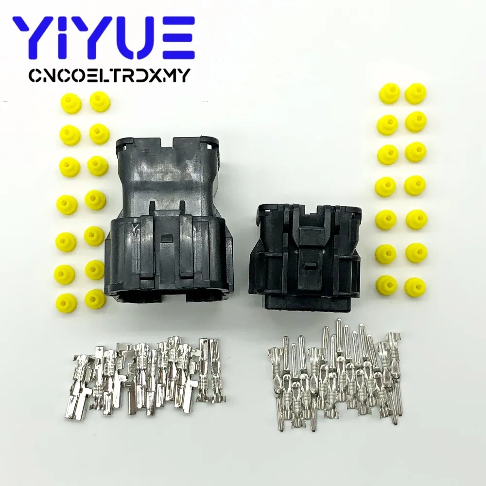 KET 5 Sets 14 Pin black Female Male Waterproof Electrical Wire Connector Plug Auto Connectors (3)