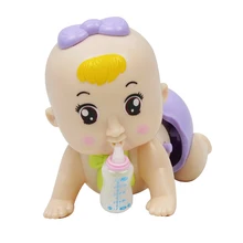 Электрическая осветительная звуковая ползающая кукла обучающая игрушка для детей ясельного возраста фиолетовая