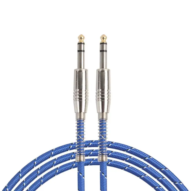 

6.35mm Male to Male Audio Extension Cable Dual Channel Stereo Aux Cables Cord Wire for Guitar Microphone Mixer 1m/1.8m/3m