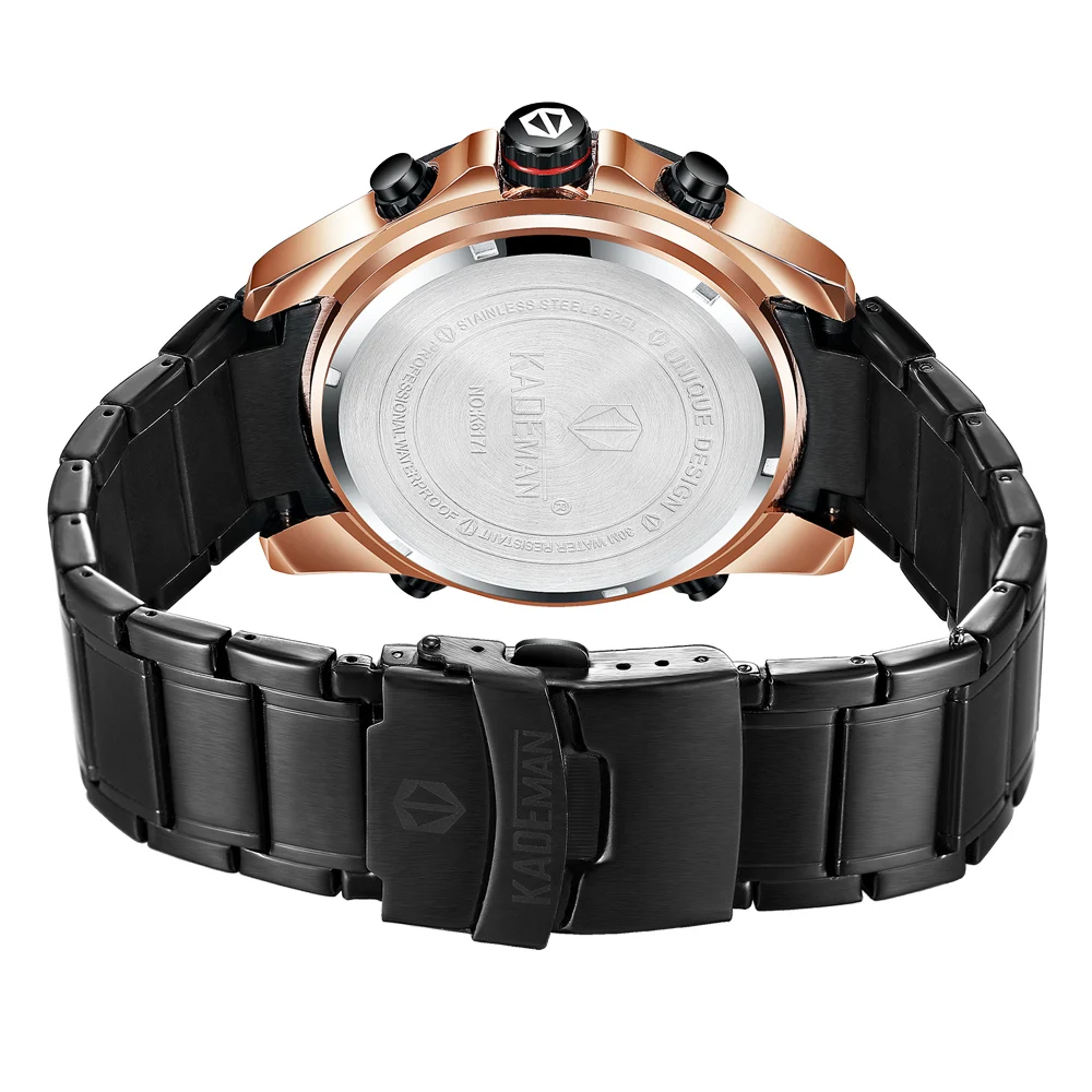 KADEMAN Fashion Sport Watch Men Quartz Digital Mens Watches Top Brand Luxury Waterproof Army Milita