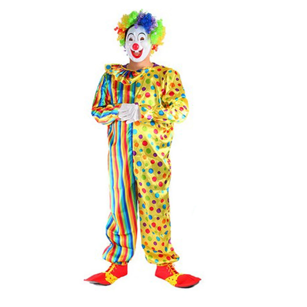 Circus Clown Costume Comedy Mens Clown Outfit Halloween Masquerade Fancy Dress Circus Clown Costume Comedy Mens Clown Outfit Halloween Masquerade Fancy Dress
