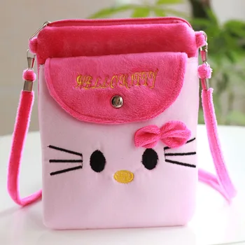 

Plush cartoon cute coin purses mini messenger bags small pouch female wallets bolsa feminina for children kids girls boys women