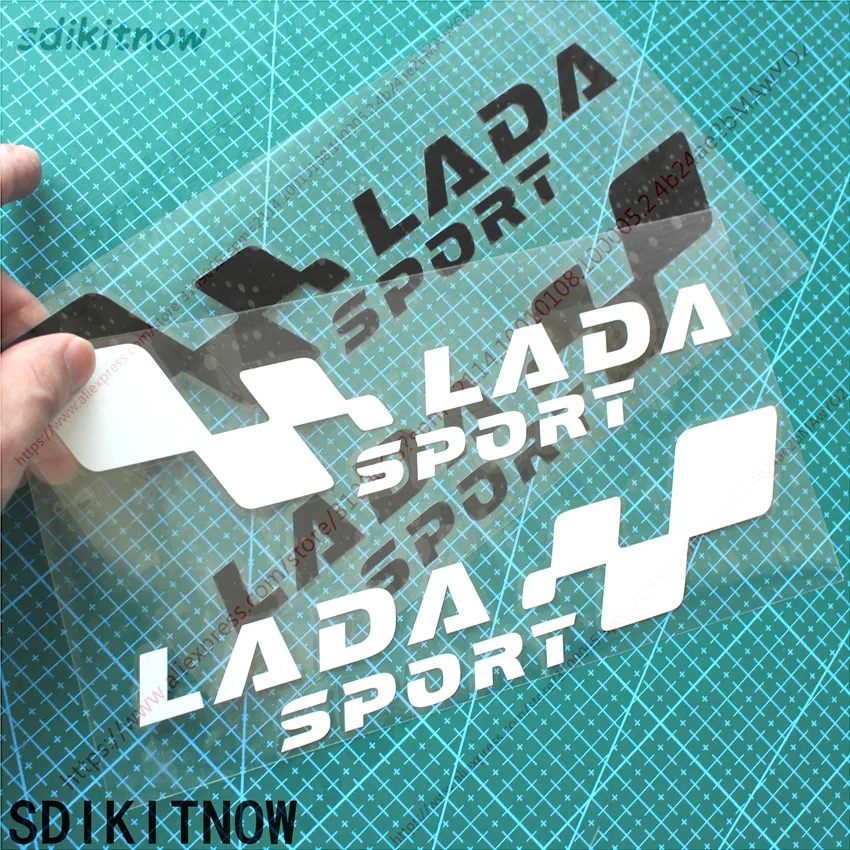

1 pair Car Body Windows Sports Racing Sticker Decal Styling For Lada niva kalina priora granta largus vaz samara accessories