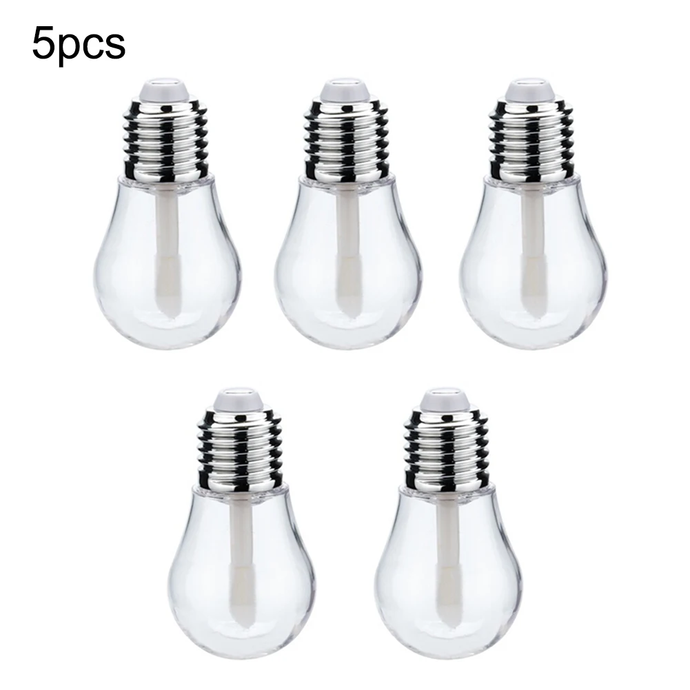 

5Pcs 5ML DIY Empty Lip Glaze Tube Lip Balm Tools Homemade Lipstick Glaze Container Empty bulb shape Cosmetic Tube creative gifts