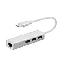 FDBRO Ethernet Rj45 Lan адаптер 3 порта концентратор USB Type C 10/100/1000 Мбит/с Gigabit Ethernet USB 3,0 сетевая карта для MacBook USB C
