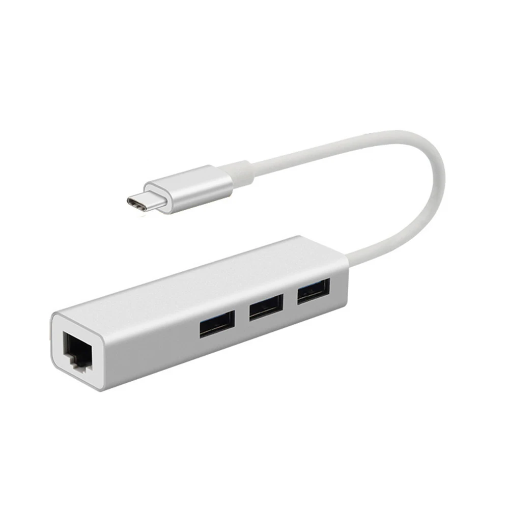 FDBRO Ethernet Rj45 сетевой адаптер 3 Порты и разъёмы Тип usb C концентратор 10/100/1000 Мбит/с Gigabit Ethernet USB 3,0 сетевая карта для MacBook usb C