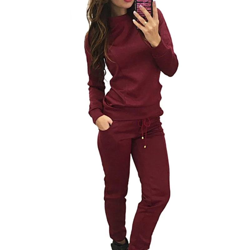 

New Female Running Sets Leisure sports suit Women Tracksuit Sweatshirt Pants Sets Sport Lounge Wear Suit