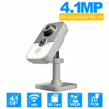 Hik DS-2CD2442FWD-IW 4MP POE Wifi IP Camera with Buit-in Micro SD card slot PIR Cube Security CCTV Camera