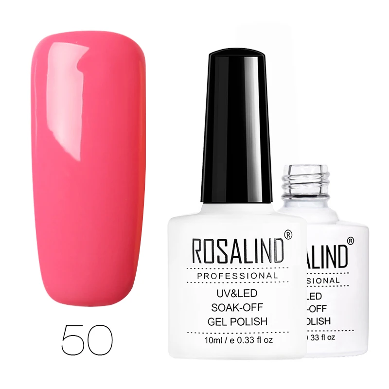 ROSALIND Гель-лак для ногтей Gliiter лак для ногтей перманентные лаки для ногтей для маникюра верхнее покрытие лак паук для праймер для ногтей - Цвет: RD50