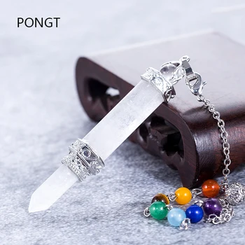 

Natural Green Aventurine Pencil Point Pendulum 7 Chakra Wand Reiki Healing Dowsing Pendulum Meditation sacred geometry jewelry