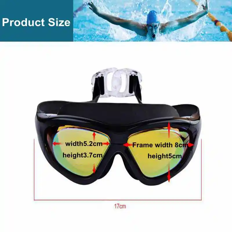 Без Каблука Водонепроницаемый Анти-туман плавательные очки мужские и женские купальники дайвинг оборудования