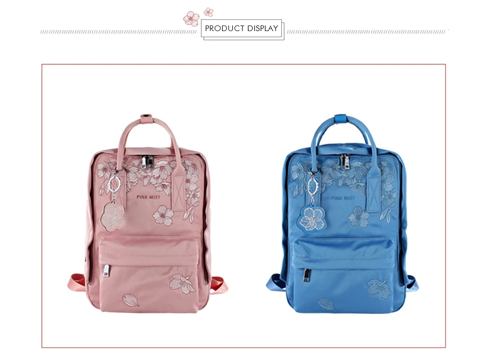 anti-roubo feminino náilon bagpack
