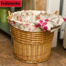 Декоративные цветы ручной работы натуральная плетеная лоза корзина Органайзер Ткань внутри ящик для хранения мусора cesta lavanderia cesto; богемный комплект, roupa Гранде