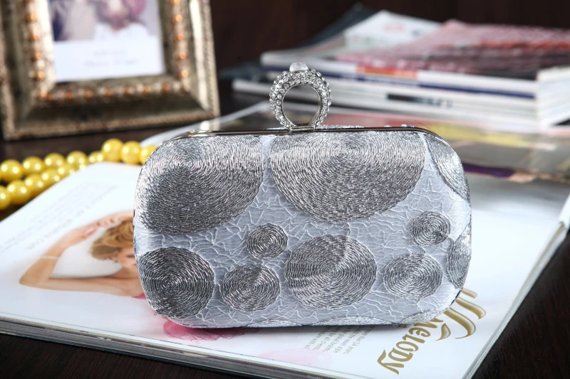 

2016 Time-limited Sale Freeshipping Solid Bag Hasp New Style Round Pattern Wedding /special Occasion Evening Handbags/clutchs