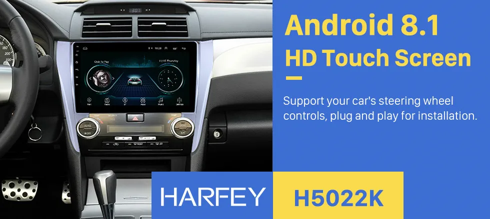 Clearance Harfey Car Multimedia Palyer For 2015 Toyota CAMRY 10.1" Android 8.1  Car multimedia player Radio Support Wifi Bluetooth 0