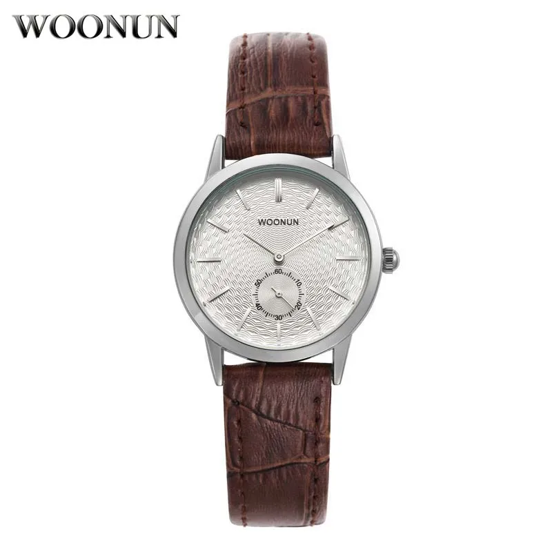 

WOONUN Women Watches Famous Brand Leather Strap Quartz Wrist Watches For Women Ultra Thin Watches Fashion relogio feminino Gift