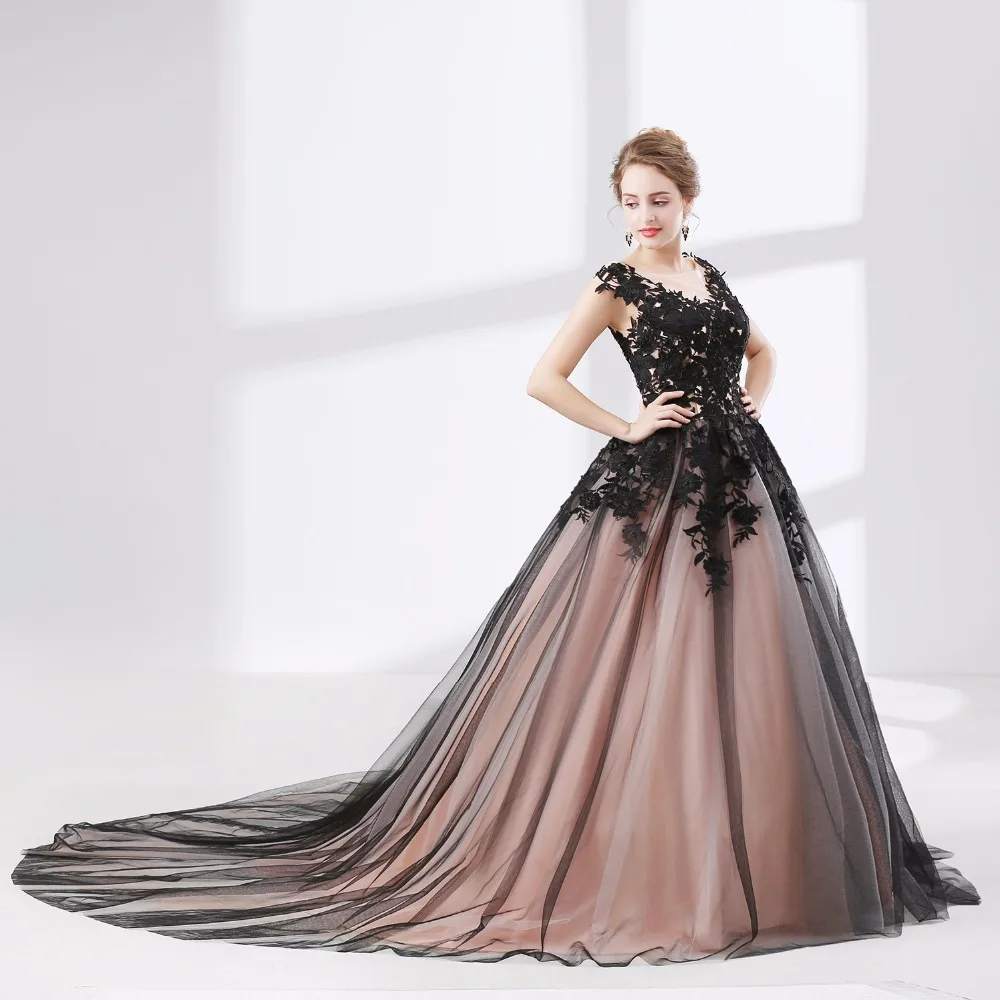 black lace bridal gown