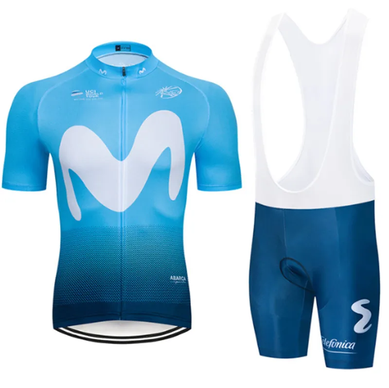 Equipe Movistar гель 9D curto-de mangas compridas Camisa de ciclismo jardineiras terno bicicleta MTB bicicleta Джерси