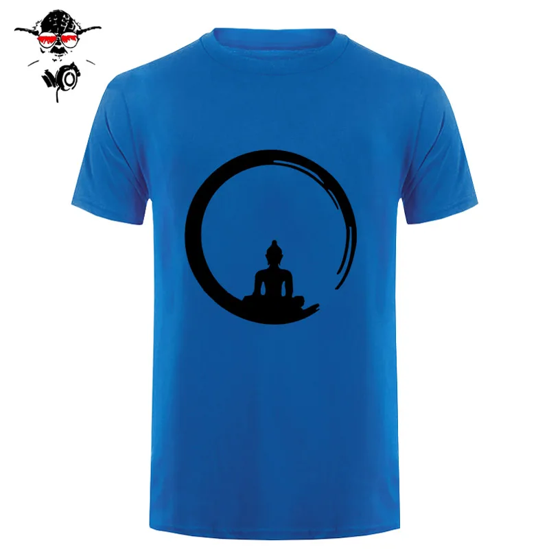 С коротким рукавом пользовательские дзен медитация Будда Футболка мужская гик его и ее дна футболки - Цвет: 30