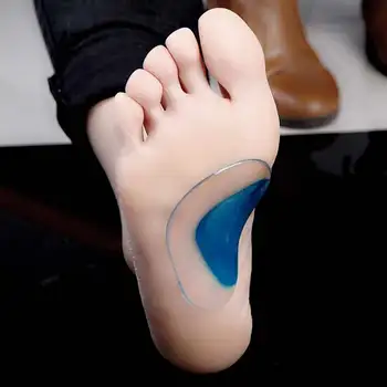 

1 Pair Foot Care Orthopedic Arch Support Orthotic Silicone Insole Of Flatfoot Corrector Pedicure Tools Gel Insoles Cushion Pad