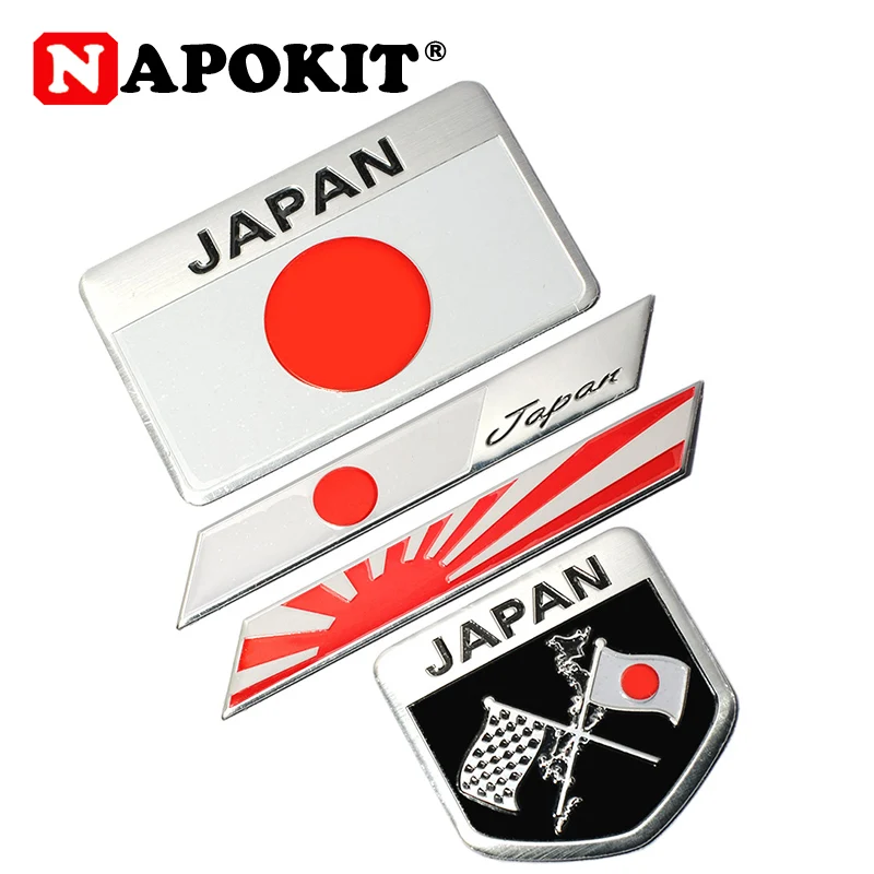 

4Pcs/lot Japanese Flag Emblem Badge Car Motorcycle Sticker Decal for KAWASAKI SUZUKI YAMAHA Honda Toyota Nissan Mazda Mitsubishi