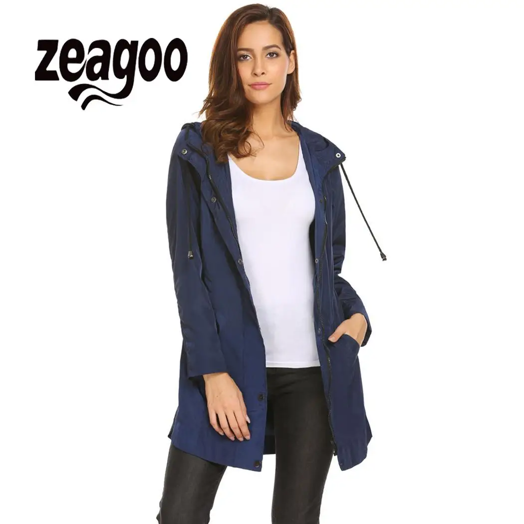 zeagoo New Spring Autumn Trench Coat Women Causal Long