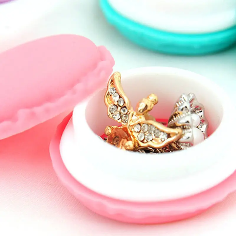 6 Pcs/lot Mini Macaron Storage Box Candy Organizer For Jewelry Earring organizad 