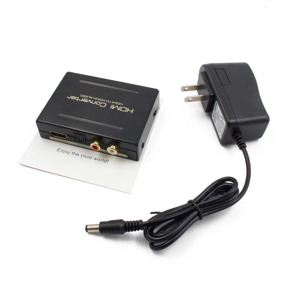  Mayitr 1pc 1080P HDMI a HDMI Audio Splitter Ottico SPDIF + RCA L/R Estrattore Converter per PC DVD 