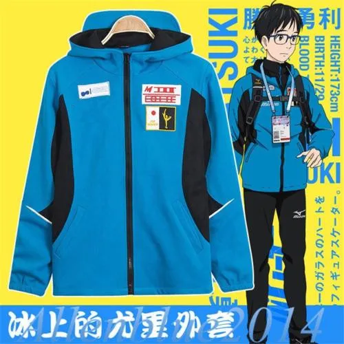 Yuri On Ice Yurio Viktor косплей костюм куртка пальто толстовка спортивная толстовка наряд-униформа