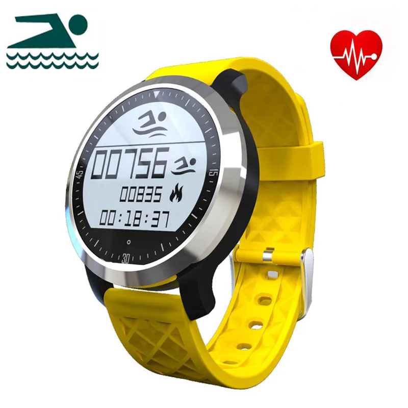 

F69 Sport Bluetooth Smart Watch Waterproof Heart Rate Pedometer Sleep Monitor Data Calls Sync Swimming Wristband for IOS Android