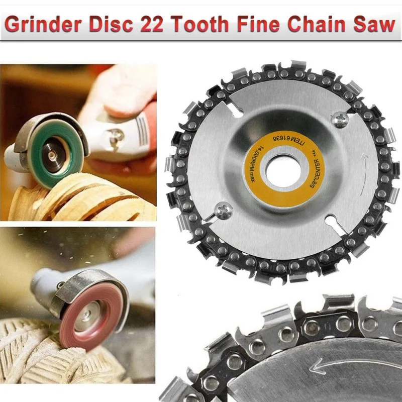 Us 7 77 16 Off 22 Tooth Grinder Disc Saw Angle Grinder Sanding Disc Chainsaw Circular Saw Blade And Chain Household Woodworking Accessories In