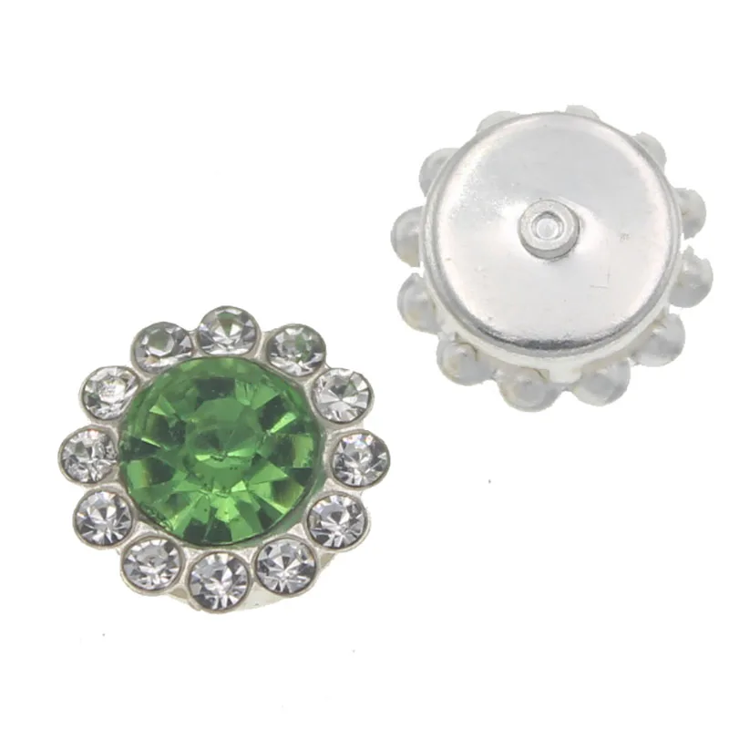 Green crystal Стразы, пуговицы с кристаллами для украшения дома, аксессуары для шитья одежды, сплав, сделай сам, Botones Decorativo, украшения для скрапбукинга - Цвет: Green crystal