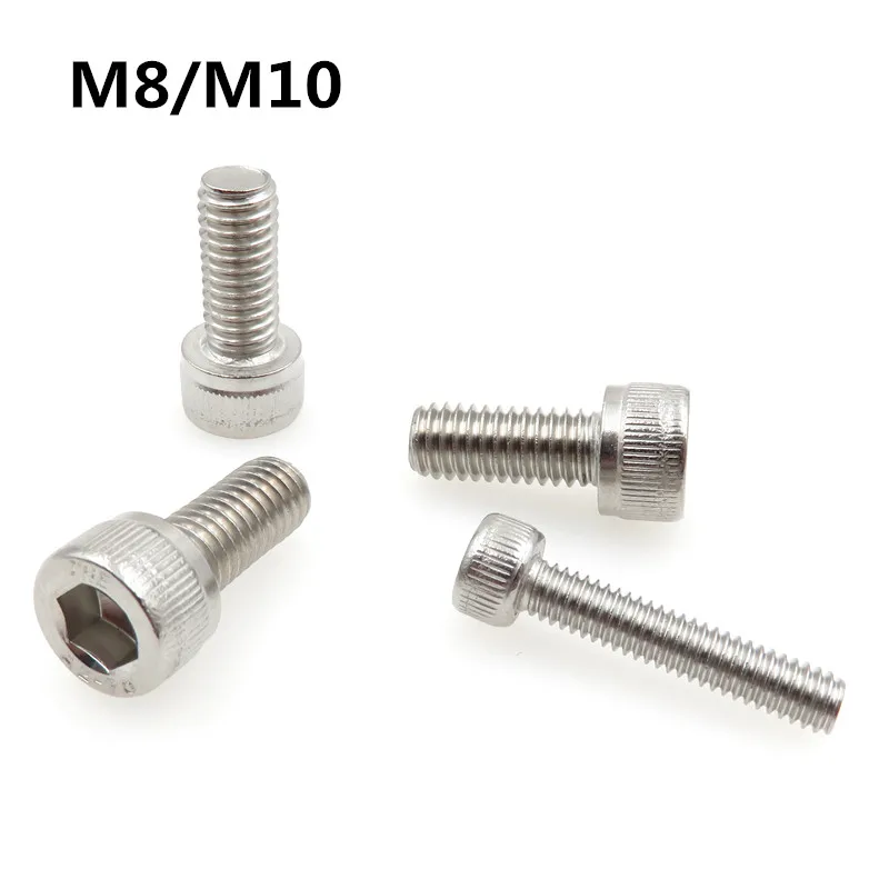 M8/M10 Внутренняя шестигранная розетка болт велосипеда DIN912 304 нержавеющая сталь