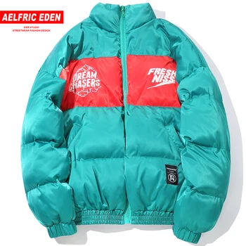 

Aelfric Eden 2018 Winter Color Block Men Jackets Thick Parkas Streetwear Harajuku Hip Hop Warm Jacket Windbreaker Outwear Fs38