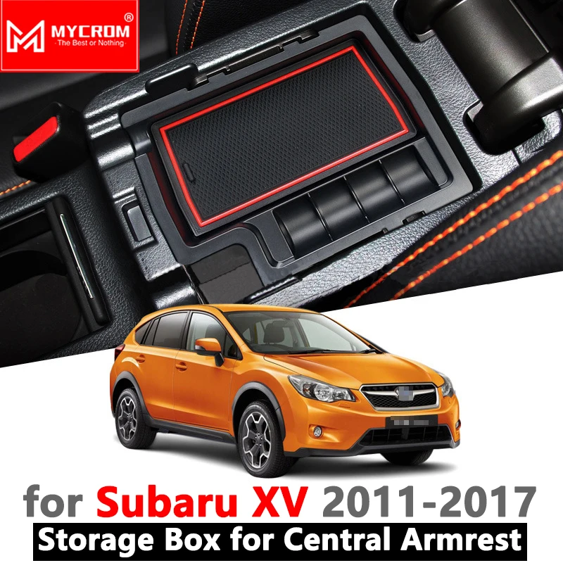 Подлокотник коробка для хранения автомобиля Органайзер аксессуары Subaru XV 2011 2012 2013