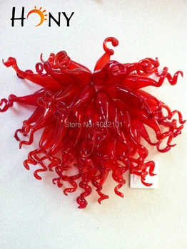 

Pure Red Hallway Lighting Murano Glass Modern Wall Light
